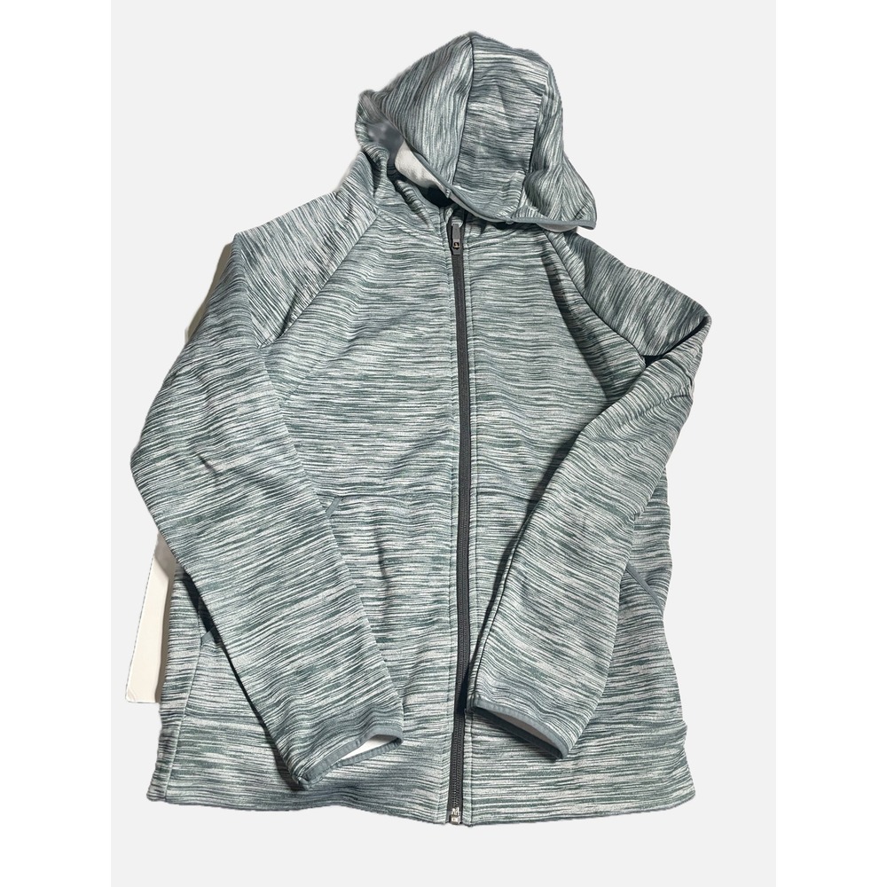 Zella Boys Zip-Up Hoodie Kids XL 14/16 Grey Space Dye Fleece Active Sweatshirt - Picture 2 of 4